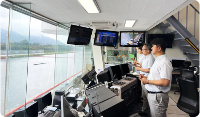Boat racing judges overseeing races 2